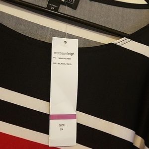 Dresses - Red Black and White Dress Dresses - Red Black and White Dress
